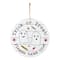 12" White Hanging Double-Sided Trick or Treat/Out of Candy Round Plank Sign